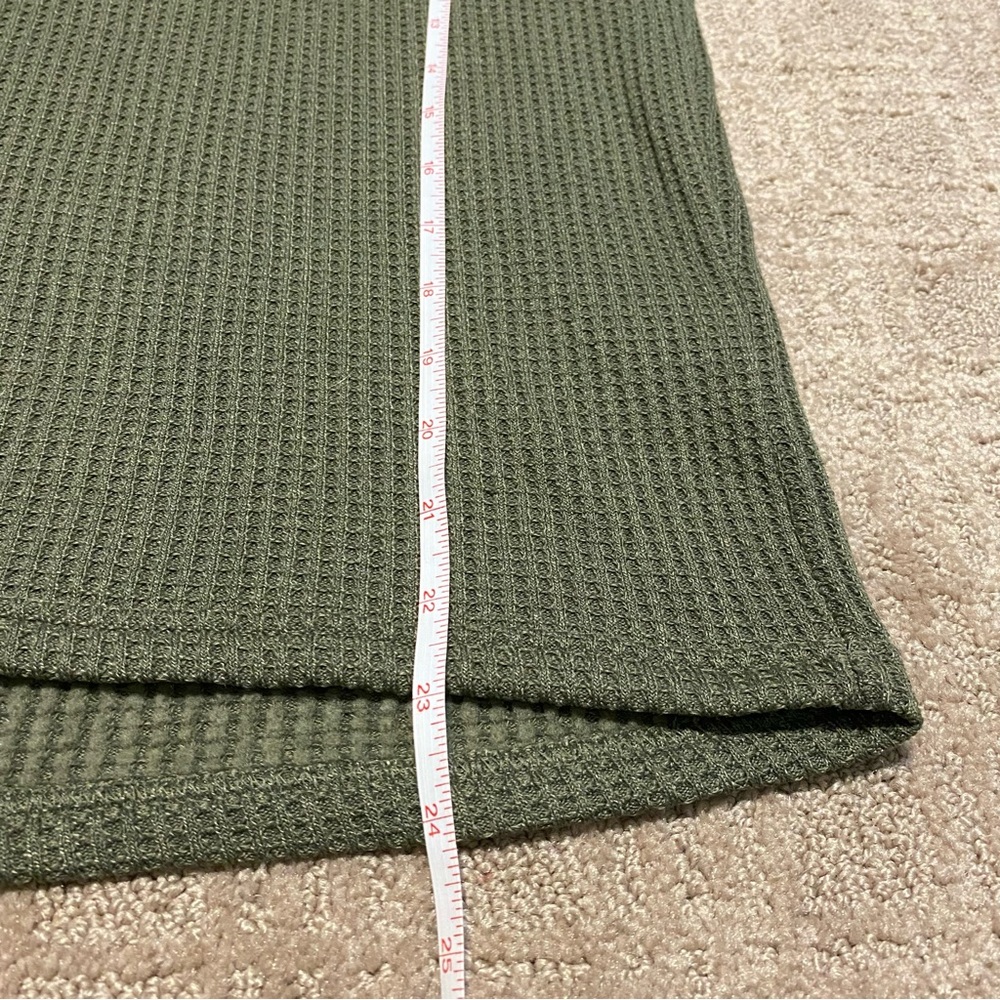 {Columbia} Holly Hideaway Waffle Cowl Neck Pullover | Olive Green ~ Size Medium - Picture 12 of 15